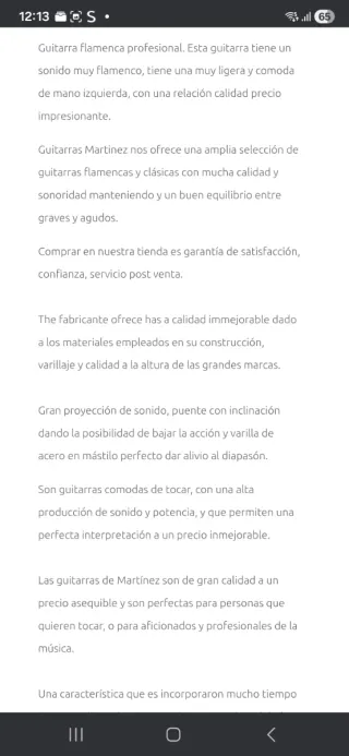 Guitarra Profesional Flamenca Ciprés Maciza 2012