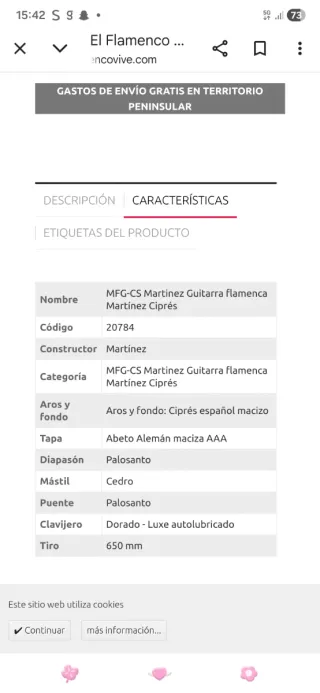 Guitarra Profesional Flamenca Ciprés Maciza 2012