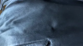 Chaqueta de cuero negra