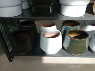 Maceta esmaltada cerámica