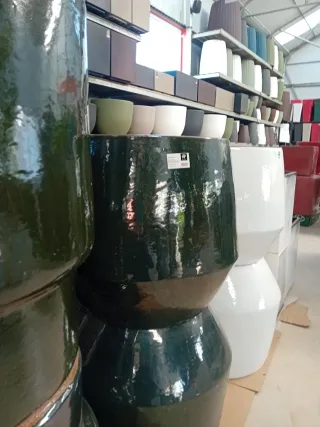 Maceta esmaltada cerámica