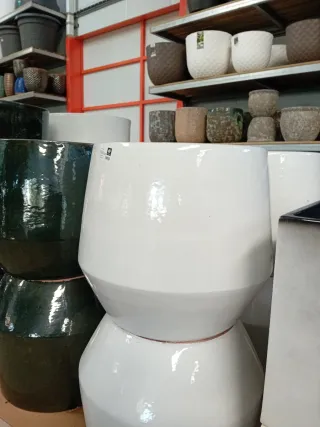 Maceta esmaltada cerámica