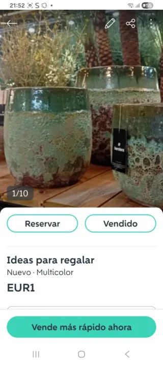 Maceta esmaltada cerámica