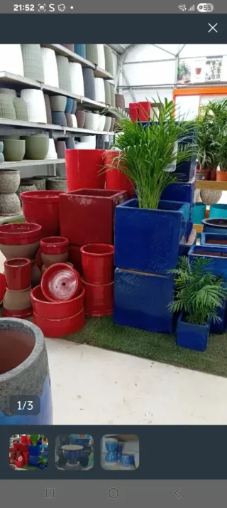 Maceta esmaltada cerámica