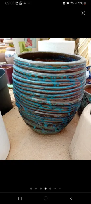 Maceta esmaltada cerámica