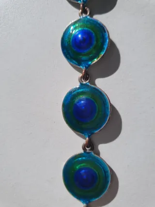 Pulsera Vintage Art Deco Azul y Verde
