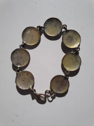 Pulsera Vintage Art Deco Azul y Verde