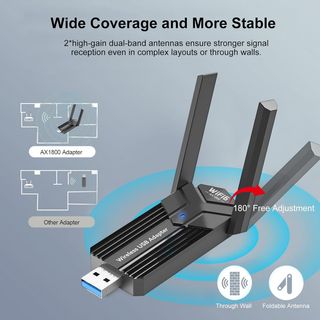 NUEVO Adaptador Wi-Fi 6 AX1800 USB 3.0