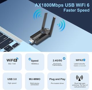 NUEVO Adaptador Wi-Fi 6 AX1800 USB 3.0