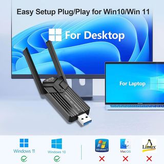 NUEVO Adaptador Wi-Fi 6 AX1800 USB 3.0