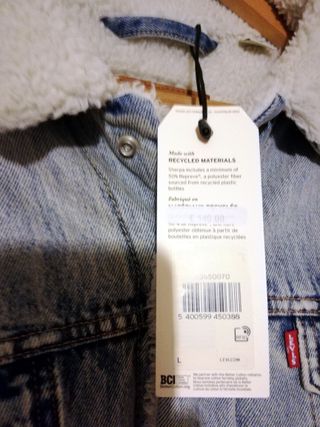 NUEVA. Cazadora Vaquera Levi's Borrego Hombre