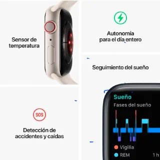 Apple Watch Series 8 Plata/Blanco