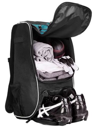 Mochila Beisbol Juvenil Negra