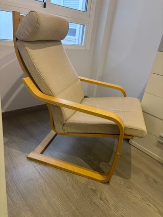 Hamaca balancín madera y tela.