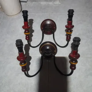 Apliques antiguos madera y forja