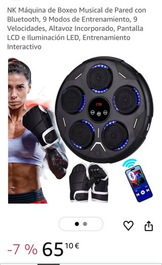 Máquina Boxeo Musical Pared Bluetooth