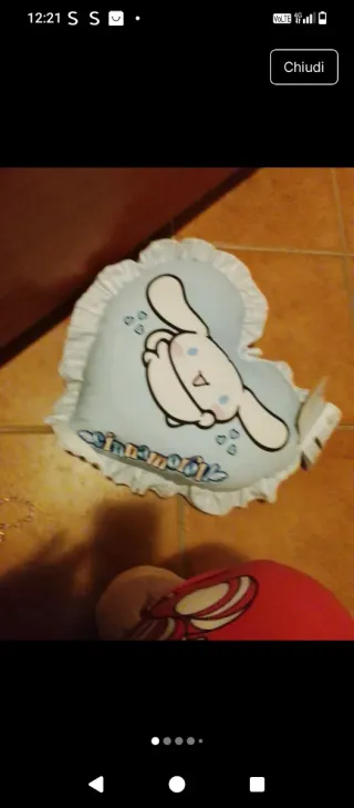 Cuscino a forma di cuore Cinnamoroll