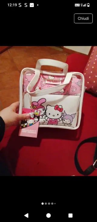 Borsa Hello Kitty pochette x trucco