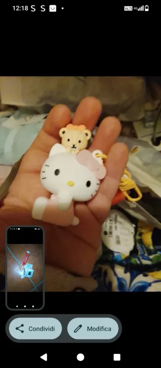 Portachiavi Hello Kitty con orsetto