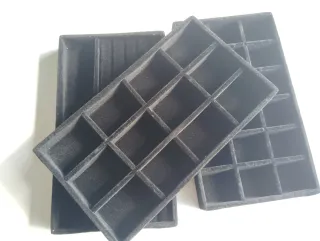 3 Bandejas Joyería Terciopelo Apilables