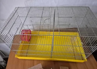 Gabbia Voliera per Uccelli Argento/Giallo