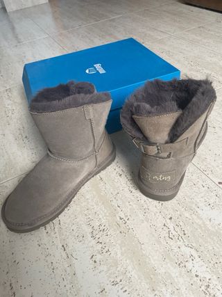 Botas Mustang invierno beige