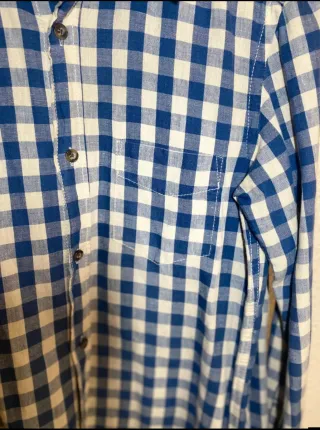 Camisa H&M L.O.G.G. Cuadros Azul/Blanco | Shirt