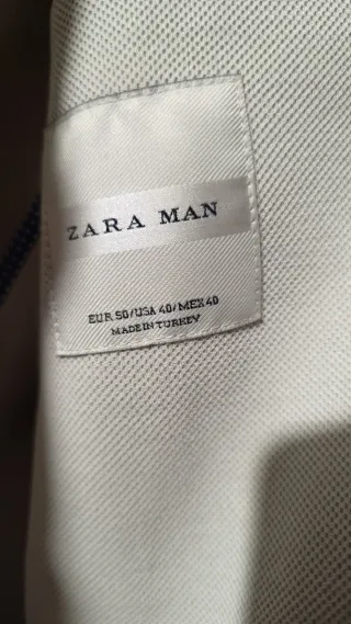 Americana Zara Hombre Talla 50 Beige