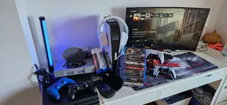 Pack Consolas Ps5; Ps4 pro; Ps1; PsP; +20 juegos