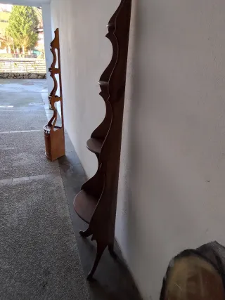 Mueble esquinero madera castaño años 60