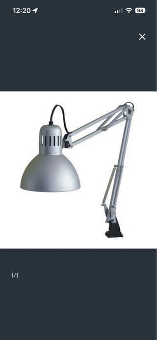 Lámpara Escritorio Articulada Ikea Tertial Gris