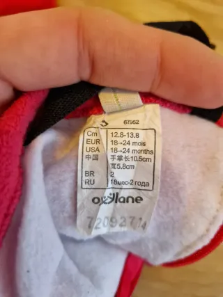 Manoplas Nieve Niña Quechua 18-24 Meses