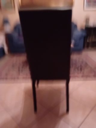 4 Sedie in pelle marrone