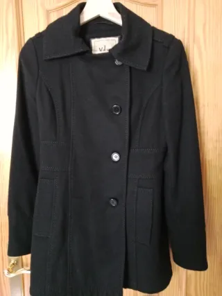 Abrigo lana Xside negro