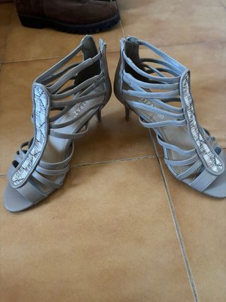 Tacones Kypaz Beige/Gris