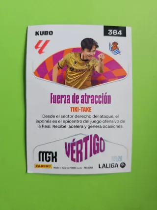 Cromo Kubo Panini MGK 2025/26