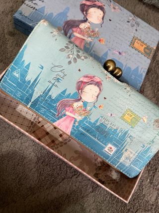 Monedero Sweet Candy azul y rosa