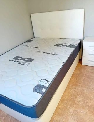 Canapé Cama Blanco con Colchón