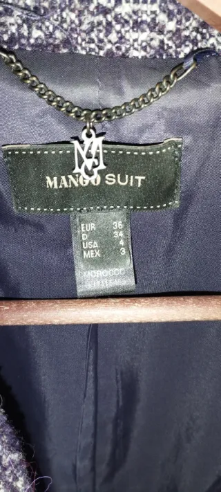 Traje Falda y Chaqueta Mango Morado