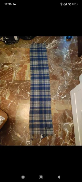 Bufanda  Cachemira Azul gris