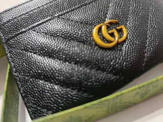 Portacartellini Gucci Nero e Oro