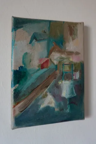 Dipinto originale olio su tela 16 X 22 cm