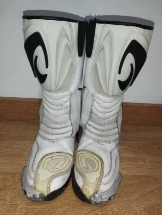 Botas de moto blancas talla 45