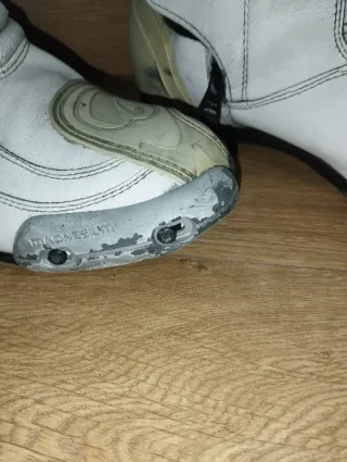 Botas de moto blancas talla 45