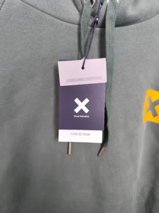 Sudadera Blue Banana verde sin estrenar