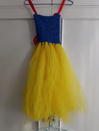 Disfraz Blancanieves Tutú Amarillo y Azul