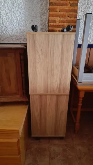 Mueble archivador de madera con ruedas,3 cajones