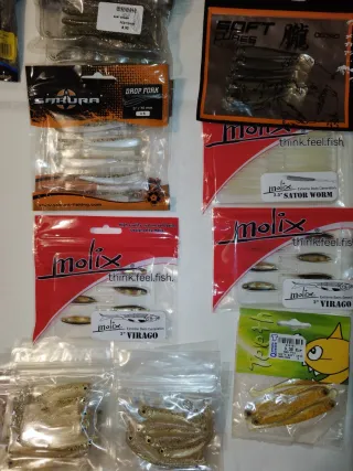 Lote vinilos pesca black bass