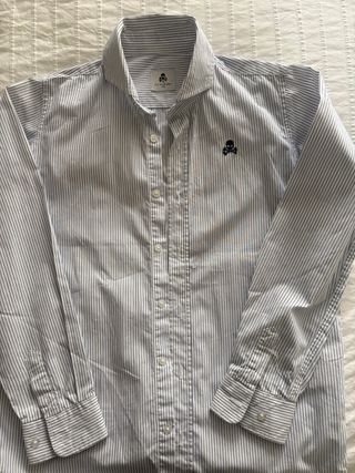Camisa Scalpers niño rayas azules talla 10