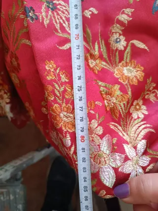 Traje de Fallera Rojo con Flores